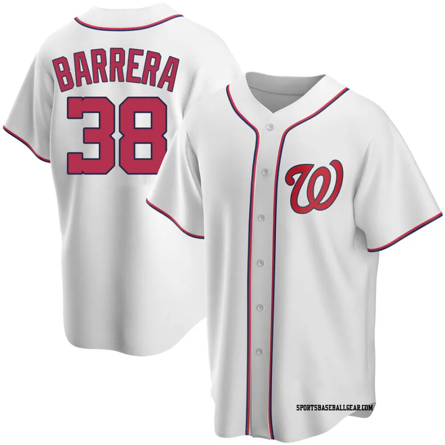 Tres Barrera Men's Washington Nationals White Replica Home Jersey