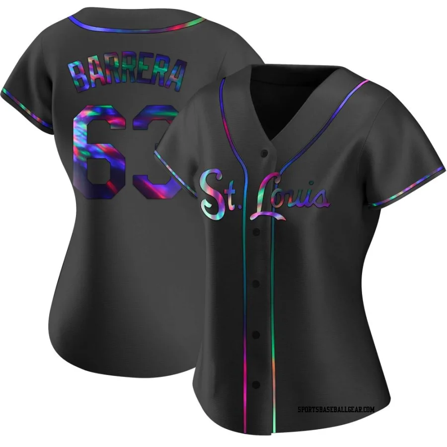 Tres Barrera Women's St. Louis Cardinals Black Holographic Replica Alternate Jersey