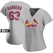 Tres Barrera Women's St. Louis Cardinals Gray Authentic Road Jersey