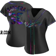 Tres Barrera Women's Washington Nationals Black Holographic Replica Alternate Jersey