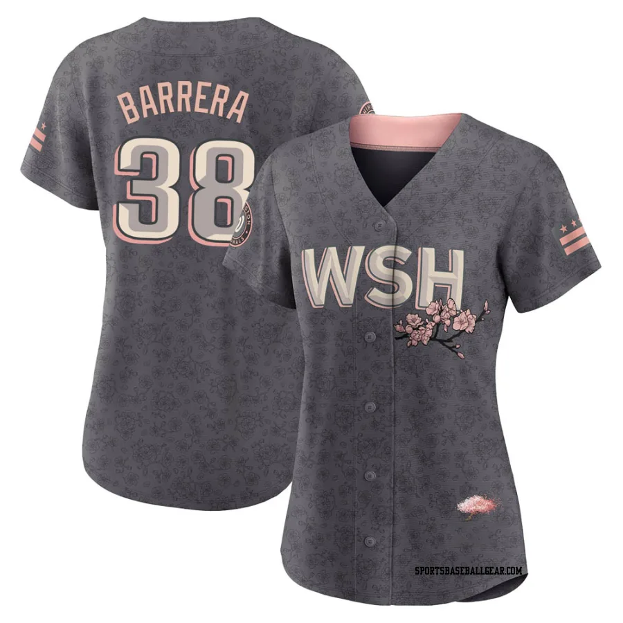 Tres Barrera Women's Washington Nationals Gray Authentic 2022 City Connect Jersey