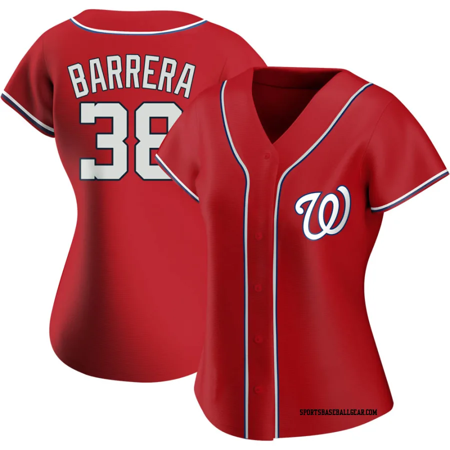 Tres Barrera Women's Washington Nationals Red Authentic Alternate Jersey