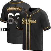 Tres Barrera Youth St. Louis Cardinals Black Golden Replica Alternate Jersey