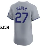 Trevor Bauer Men's Los Angeles Dodgers Gray Elite Road Jersey