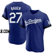 Trevor Bauer Men's Los Angeles Dodgers Royal Authentic 2021 City Connect Jersey