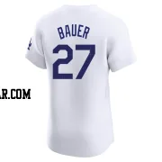 Trevor Bauer Men's Los Angeles Dodgers White Elite Home Jersey