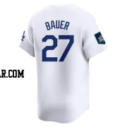 Trevor Bauer Men's Los Angeles Dodgers White Limited 2024 World Tour Seoul Series Home Jersey