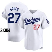 Trevor Bauer Men's Los Angeles Dodgers White Limited Home Jersey