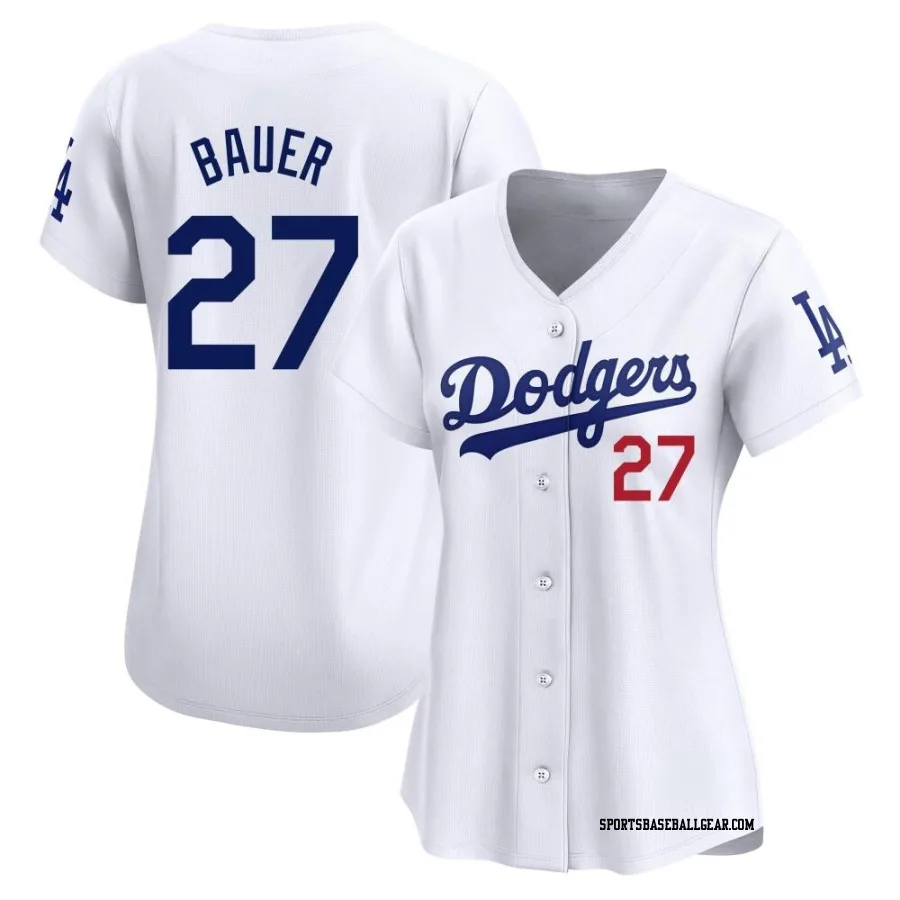 Trevor Bauer Women's Los Angeles Dodgers White Limited Home Jersey