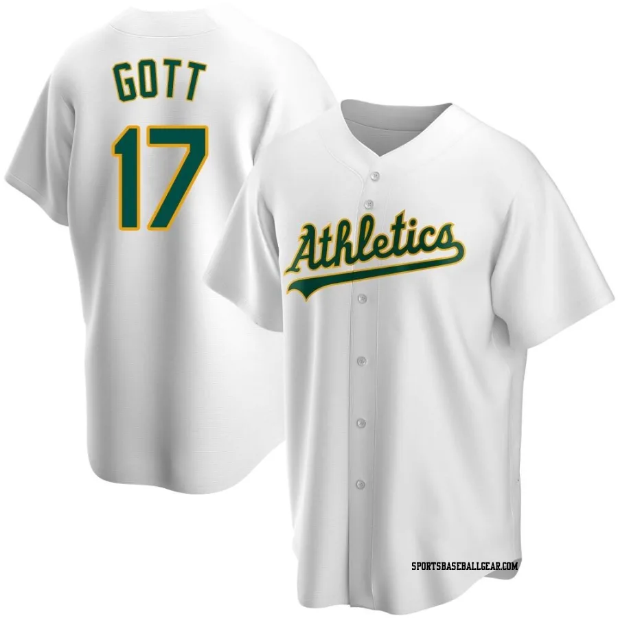 Trevor Gott Men's Oakland Athletics White Replica Home Jersey