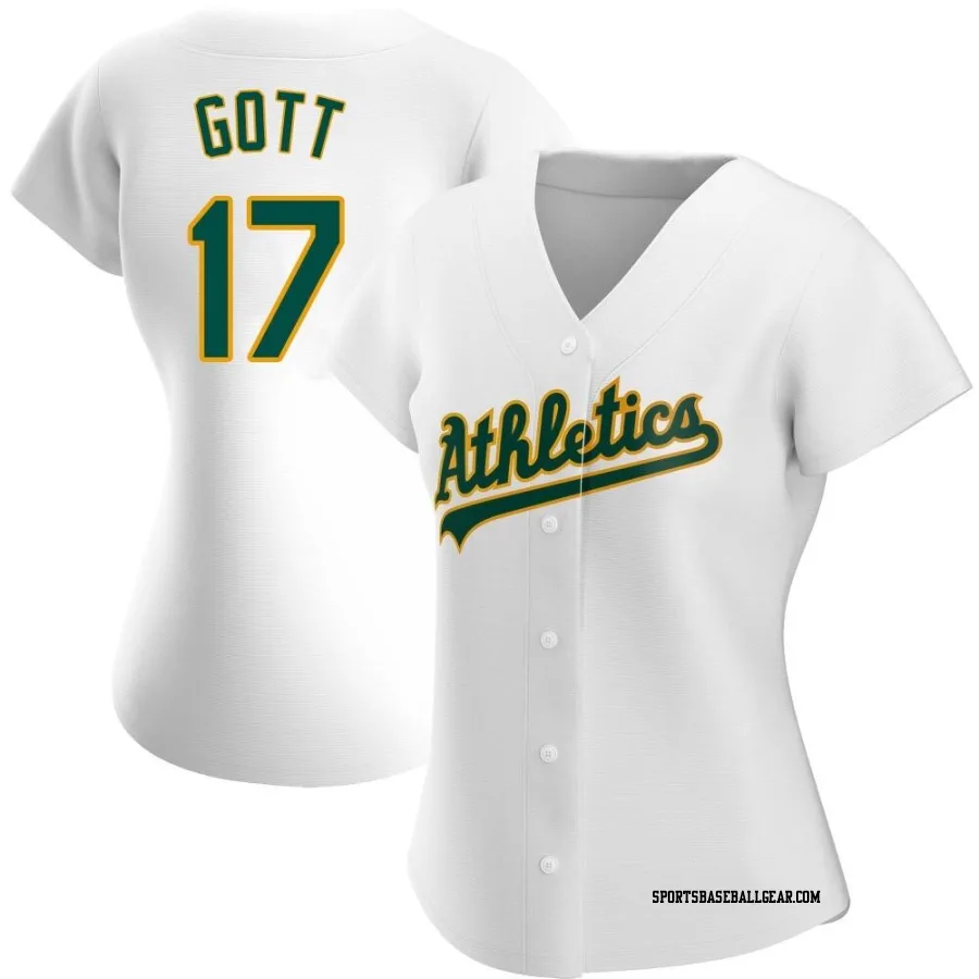 Trevor Gott Women's Oakland Athletics White Authentic Home Jersey