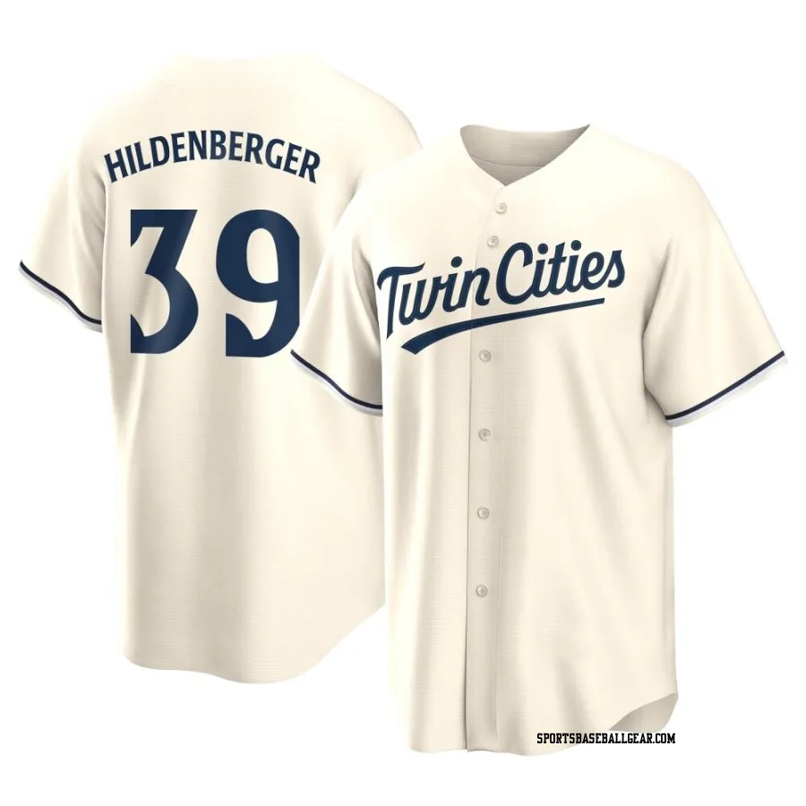 Trevor Hildenberger Men's Minnesota Twins Cream Replica Alternate Jersey