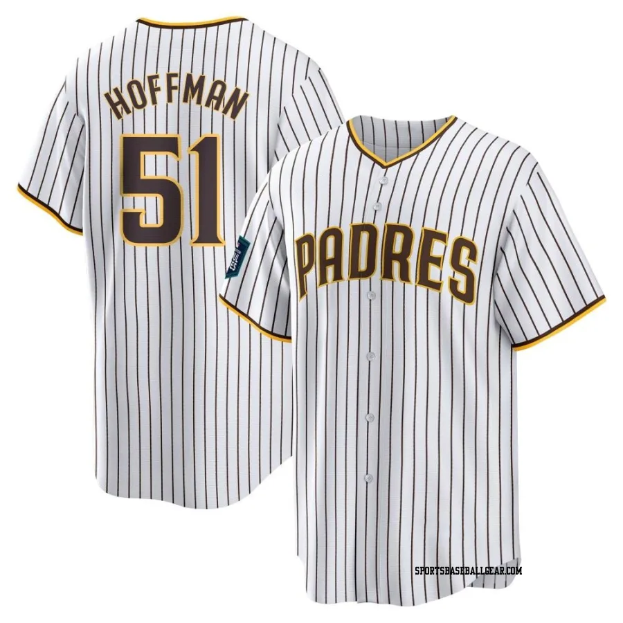 Trevor Hoffman Men's San Diego Padres White Replica 2024 World Tour Seoul Series Home Jersey