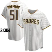 Trevor Hoffman Men's San Diego Padres White/Brown Replica Home Jersey