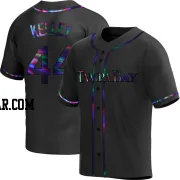 Trevor Kelley Men's Tampa Bay Rays Black Holographic Replica Alternate Jersey