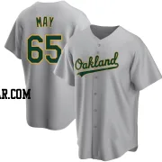 Trevor May Men's Oakland Athletics Gray Replica Road Jersey