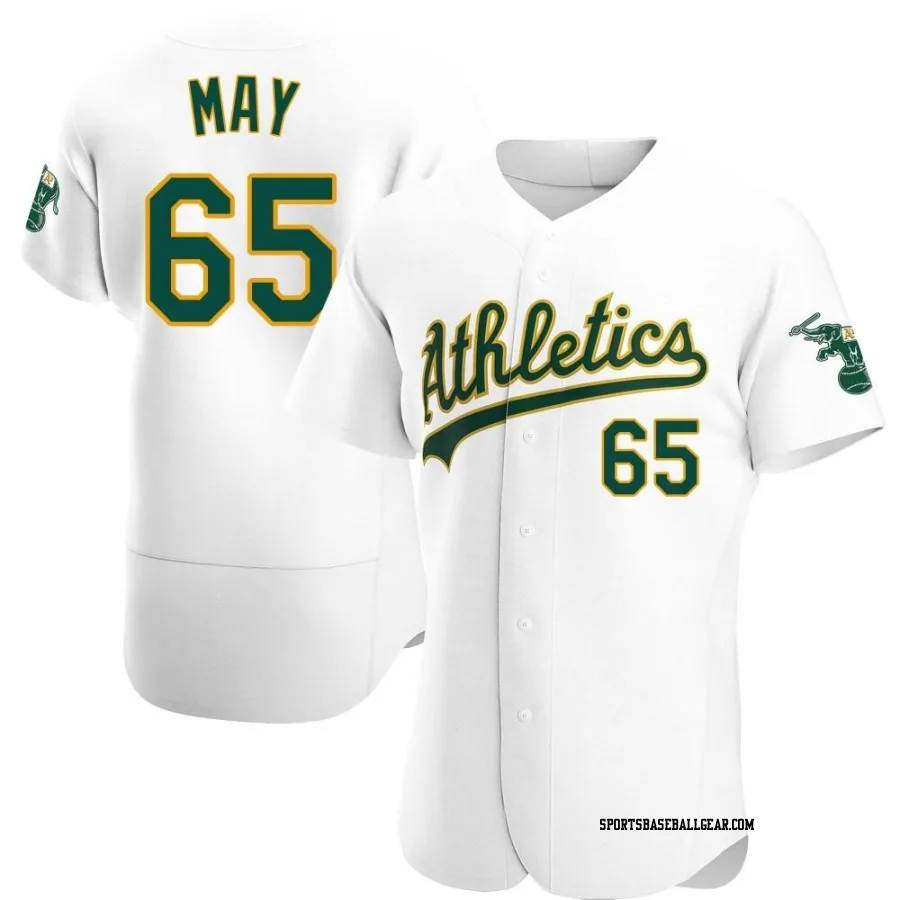 Trevor May Men's Oakland Athletics White Authentic Home Jersey