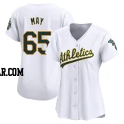 Trevor May Women's Oakland Athletics White Limited Home Jersey