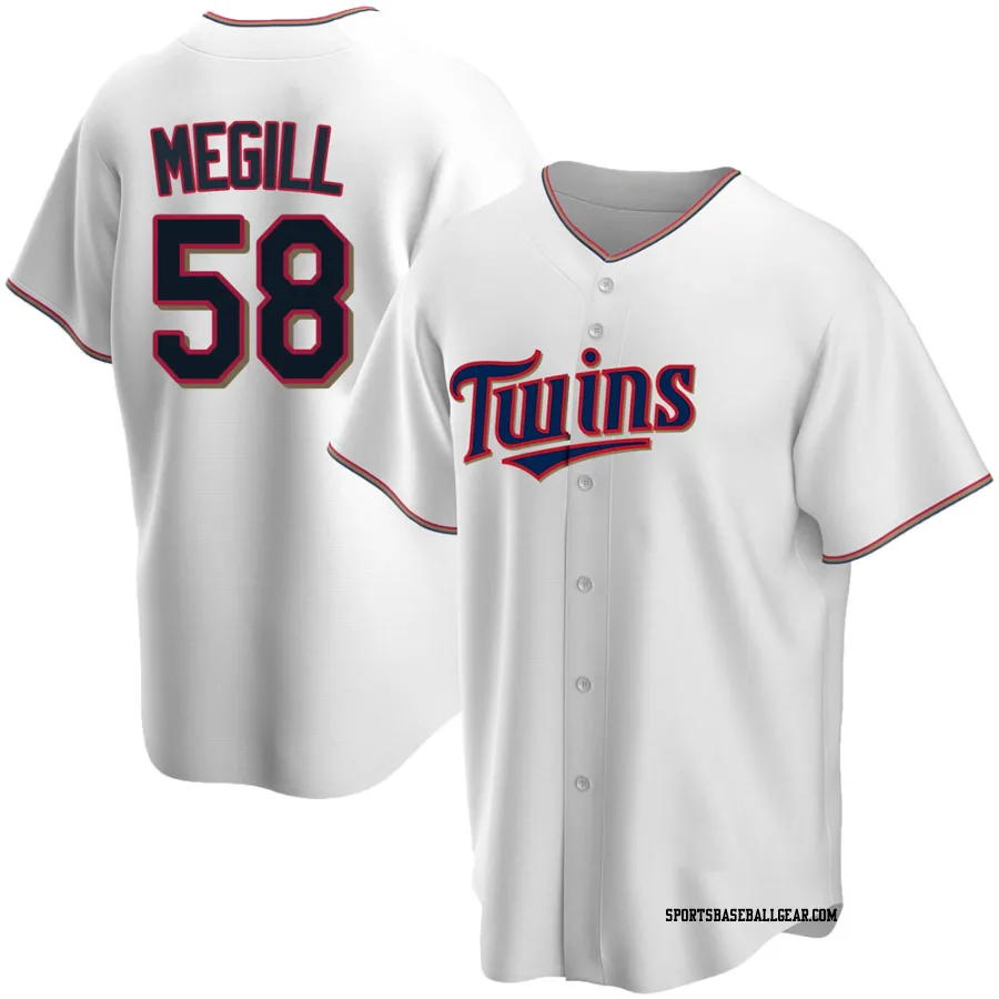 Trevor Megill Youth Minnesota Twins White Replica Home Jersey