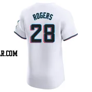 Trevor Rogers Men's Miami Marlins White Elite Home Jersey