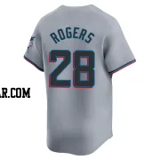 Trevor Rogers Youth Miami Marlins Gray Limited Road Jersey