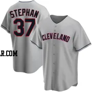 Trevor Stephan Men's Cleveland Guardians Gray Replica Road Jersey