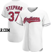 Trevor Stephan Men's Cleveland Guardians White Authentic Home Jersey