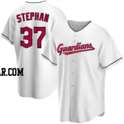 Trevor Stephan Men's Cleveland Guardians White Replica Home Jersey