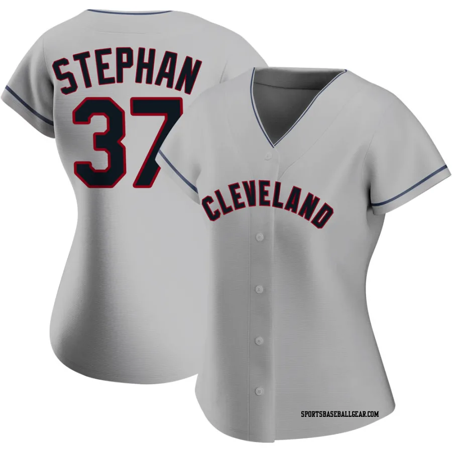 Trevor Stephan Women's Cleveland Guardians Gray Authentic Road Jersey