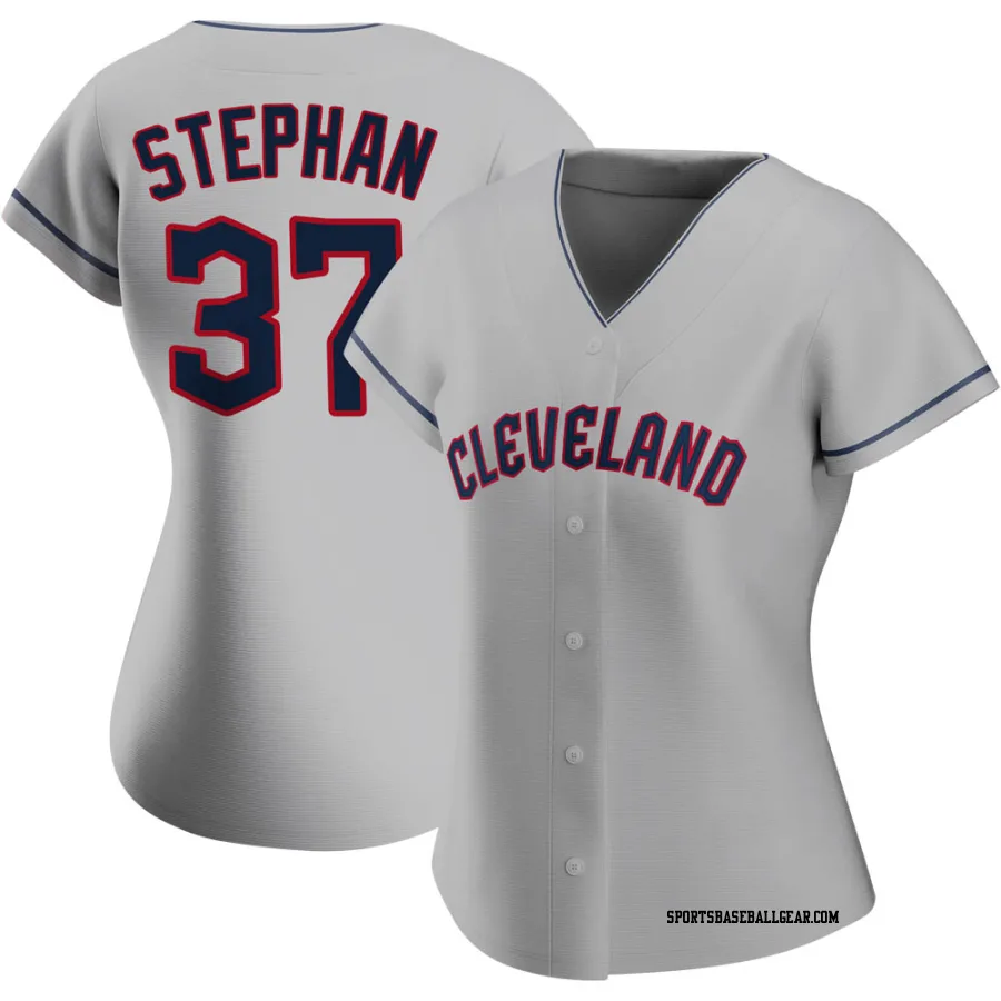 Trevor Stephan Women's Cleveland Guardians Gray Authentic Road Jersey