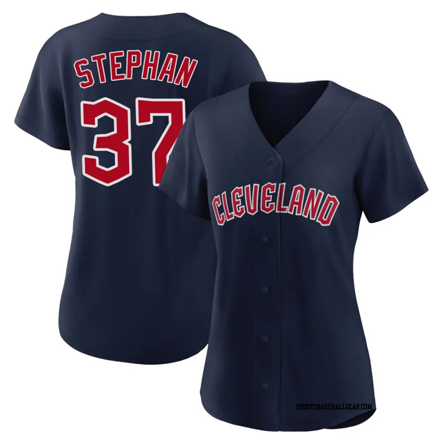 Trevor Stephan Women's Cleveland Guardians Navy Replica Alternate Jersey