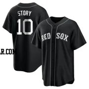 Trevor Story Men's Boston Red Sox Black/White Replica Jersey