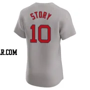 Trevor Story Men's Boston Red Sox Gray Elite Road Jersey