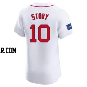 Trevor Story Men's Boston Red Sox White Elite Home Patch Jersey