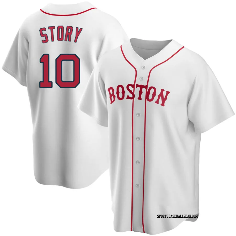 Trevor Story Men's Boston Red Sox White Replica Alternate Jersey