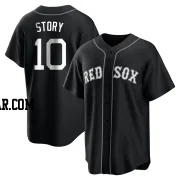 Trevor Story Youth Boston Red Sox Black/White Replica Jersey