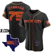 Trey Cabbage Men's Houston Astros Black Authentic 2023 Space City Ready 2 Reign Flex Base Jersey