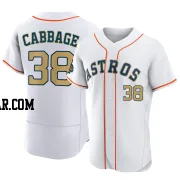 Trey Cabbage Men's Houston Astros Gold Authentic White 2023 Collection Jersey