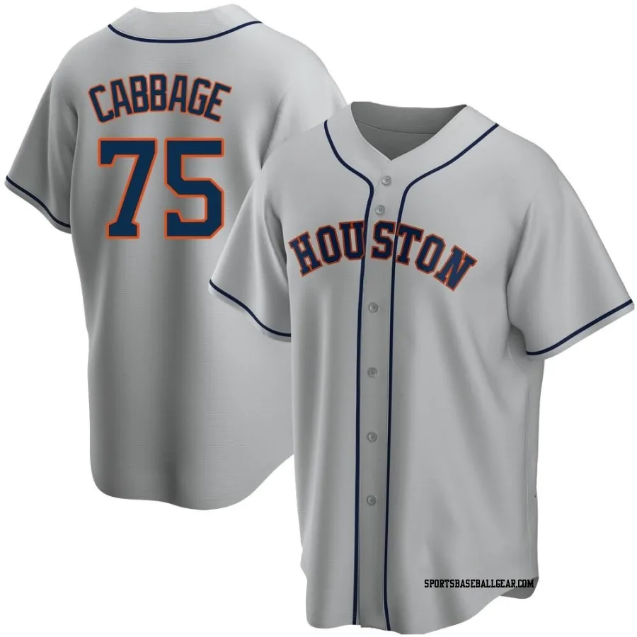 Trey Cabbage Men's Houston Astros Gray Replica Road Jersey