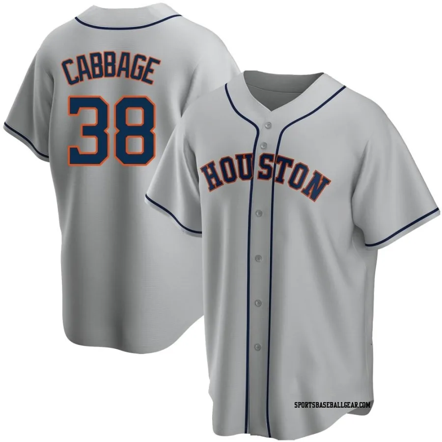 Trey Cabbage Men's Houston Astros Gray Replica Road Jersey