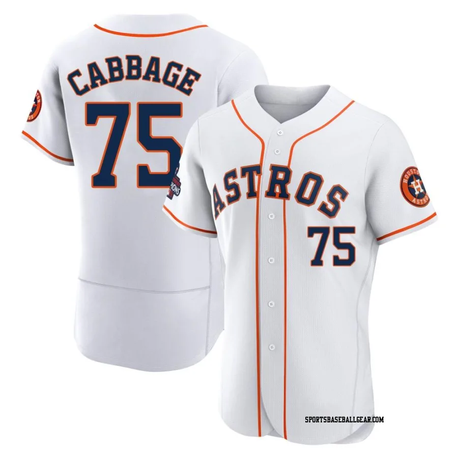 Trey Cabbage Men's Houston Astros White Authentic 2022 World Series Champions Home Jersey