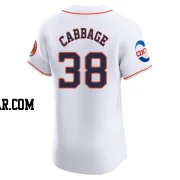 Trey Cabbage Men's Houston Astros White Elite Home Patch Jersey