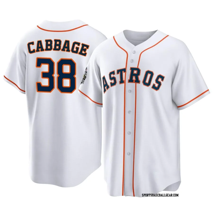 Trey Cabbage Men's Houston Astros White Replica 2022 World Series Home Jersey