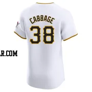 Trey Cabbage Men's Pittsburgh Pirates White Elite Home Jersey