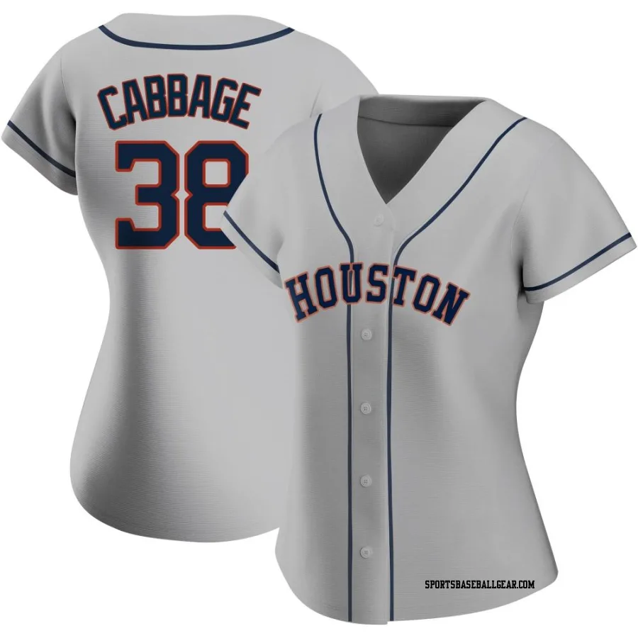 Trey Cabbage Women's Houston Astros Gray Authentic Road 2020 Jersey