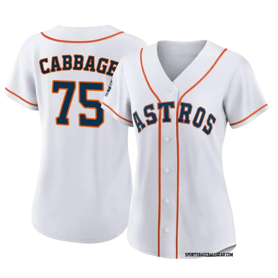 Trey Cabbage Women's Houston Astros White Authentic 2022 World Series Home Jersey