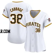 Trey Cabbage Women's Pittsburgh Pirates White Limited Home Jersey