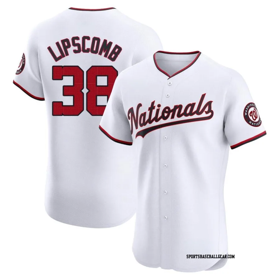 Trey Lipscomb Men's Washington Nationals White Elite Home Jersey