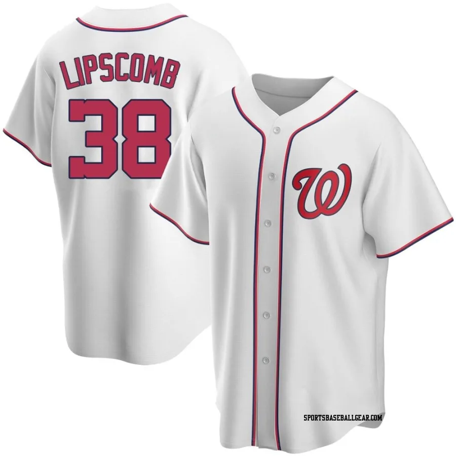 Trey Lipscomb Men's Washington Nationals White Replica Home Jersey