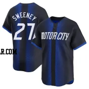 Trey Sweeney Men's Detroit Tigers Blue Limited 2024 City Connect Jersey